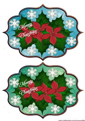 Toppers Christmas Poinsettias