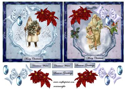 Vintage Santa Toppers