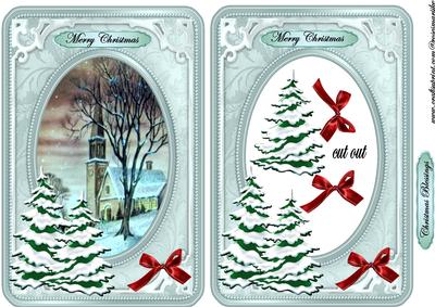 Vintage Christmas Cut Out Frame