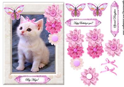 Birthday Girl Cute Kitten
