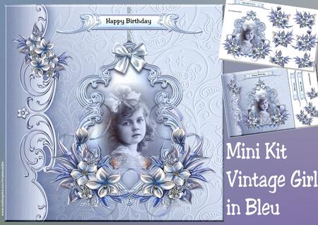 Mini Kit Vintage Girl in Bleu