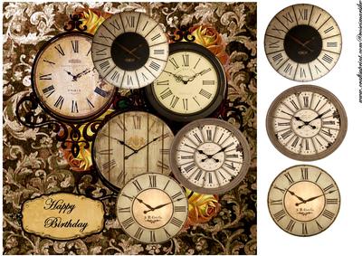 Male Card Vintage Clocks
