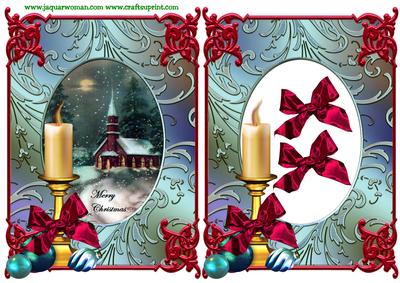 Christmas Frame Vintage Church