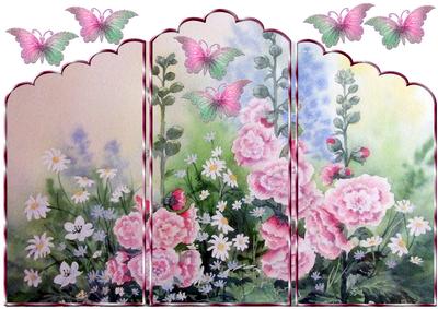 Trifold Romantic Garden