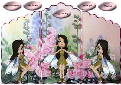 Trifold Romantic Garden & Fairy
