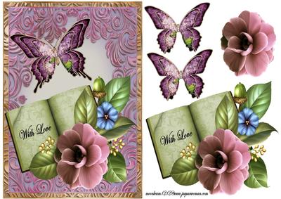Book Butterflie and Flowers