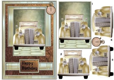 Male Card Vintage Classic Car