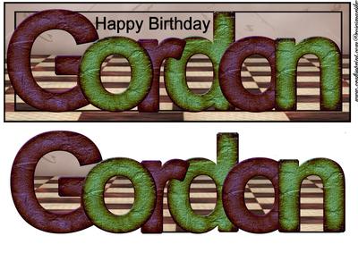 Large Dl Card Gordon