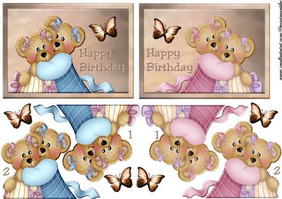 Petite Cards Birthday Bears