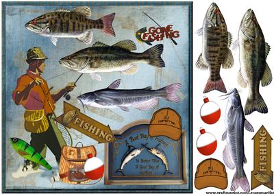 Male Card Gone Fishing 2