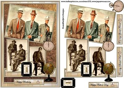 Male Card Vintage Fashion