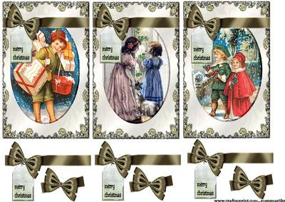 Christmas Vintage Children Toppers