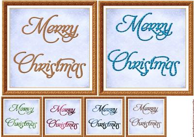 Merry Christmas Text, Toppers and Tags
