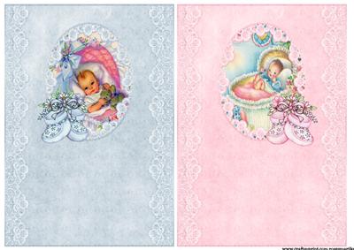 Vintage Baby's in Lace Frame