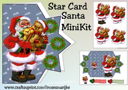 Mini Kit Star Card Santa