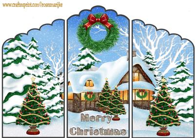 Trifold Christmas Village