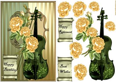 Male Card Roses and Music