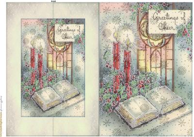 Fold Back Vintage Christmas Vellum