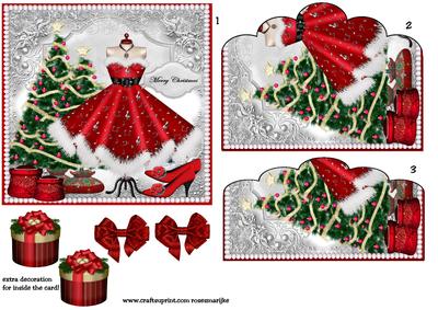 Christmas Dress Scalloped Edge