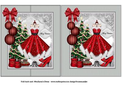 Foldback Mrs. Santa's Christmas Dress