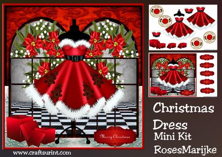 Minikit Christmas Dress in Red