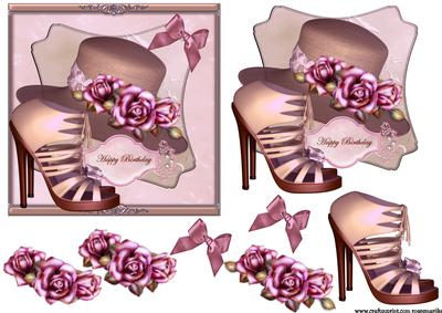 Elegant Shoes, Hat and Roses