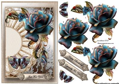 Autumn Roses & Butterflies Beauty