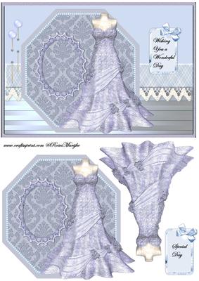 Special Dress in Vintage Bleu