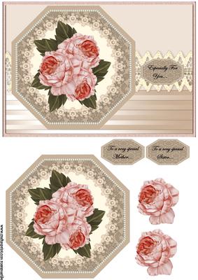 Vintage Roses Octagon