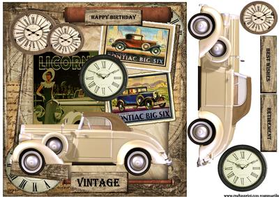 Quick Card Male Vintage Cars