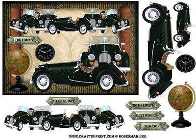 Male Card Vintage Cars