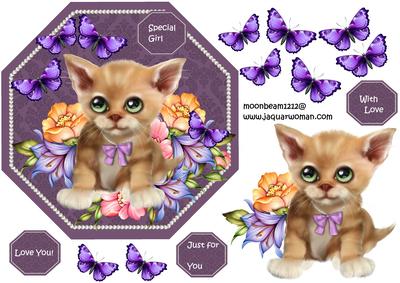 Octagon Adorable Kitten