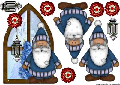 Felt Santa Over the Edge Quick Card