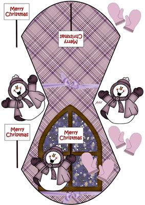 Happy Snowman 4 Wobble Card