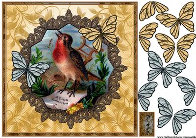 Male Card Vintage Bird