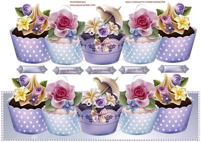 Large Dl Card Cupcakes