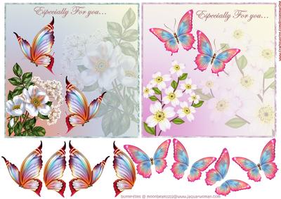 Flowers and Butterflies Quick Cards 2