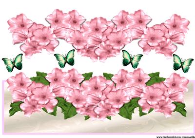 Large Dl Spring Pink Petunias