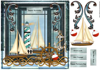 Bay Window Nautic Male Card