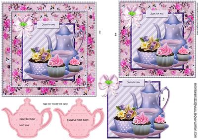 Tea Party Time Topper & Tags