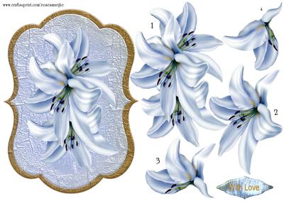 Scallop Topper Vintage Lillies