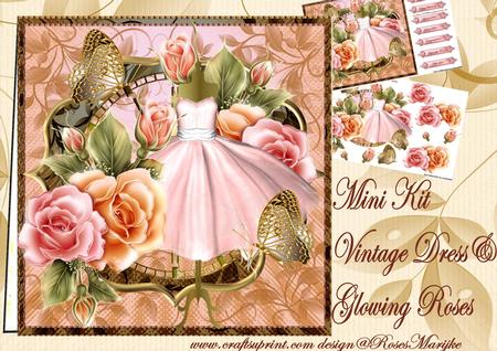 Mini Kit Vintage Dress & Glowing Roses