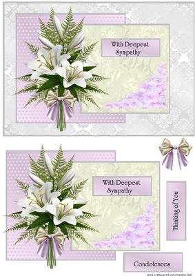 Sympathy in Lilac/white with Lilies