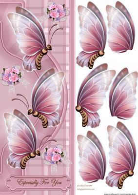 Large Dl Card Butterflies