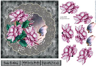 Vintage Roses Round Topper