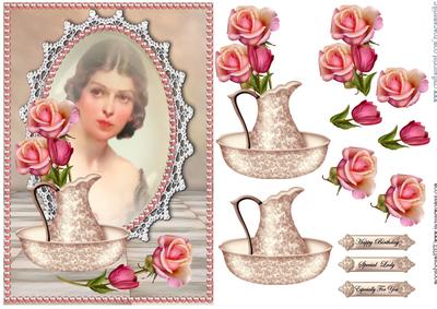 Vintage Beauty in Pearl Frame