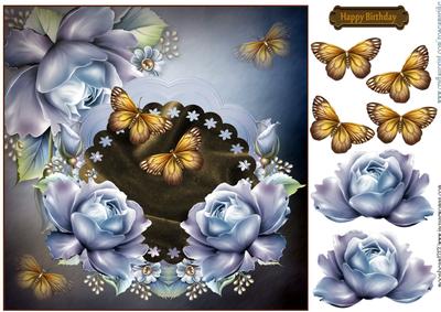 Gorgeous Roses and Butterflies