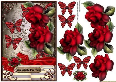 Red Roses & Butterflies
