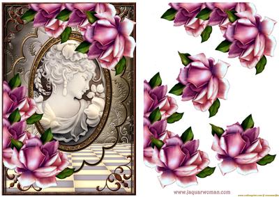 Open Frame Cameo and Roses