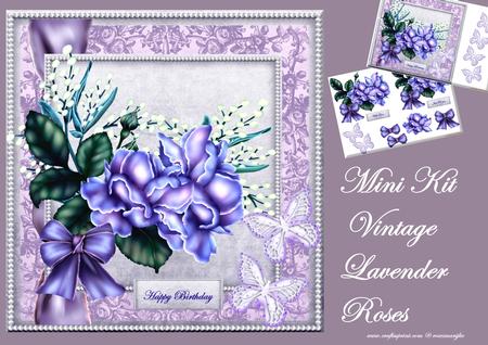 Mini Kit Vintage Lavender Roses